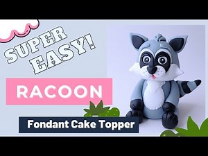 How to make a RACOON fondant cake topper ( EASY )
