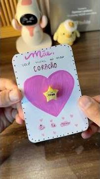 Dia das mães ❤️ Ideia simples de cartão ❤️ #viral #artesanato #tutorial #fyp #diadasmaes
