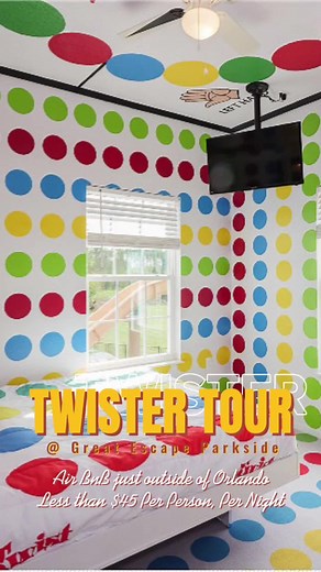 Book Your Very Own Stay at this Awesome AirBnB! GreatEscapeParkside.com #AirBnB #Orlando #orlandohiddengems #Twister #boardgames #travel #orlandoarealuxuryrentals #sml #traveltiktok #florida #vacation #vacationmode #mansion