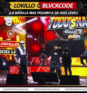 2.9M views · 10K reactions | LOKILLO  vs  BLVCK CODE, la batalla mas POLEMICA de GOD LEVEL, 3 replicas en una batalla de God Level. Volvimos a lo que todos odiamos y el publico de MEDELLIN muy mal abucheando al Venezolano  | Freestyle Store MX | Facebook