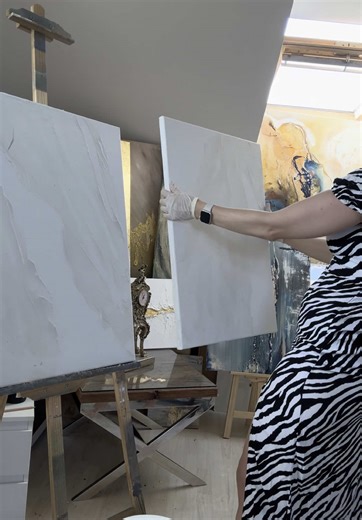 Abstract Interior Painting for Feng Shui Harmony