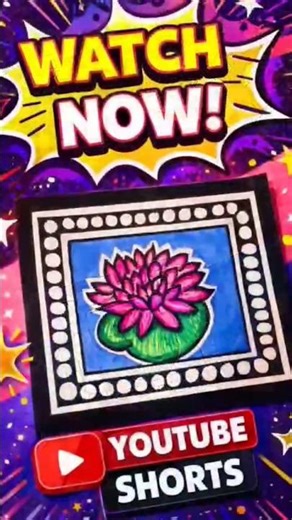 Easy Lotus Madhubani Art 🍁- Part 2 ll Madhubani Painting ll #shorts #viralshorts #ytshorts #yt