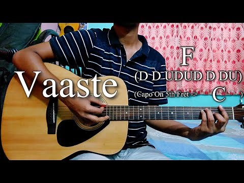 Vaaste | Dhvani Bhanushali | Nikhil D | Guitar Chords Lesson+Cover, Strumming Pattern, Progressions.