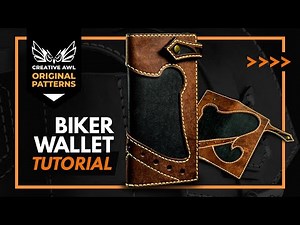 How to make leather biker wallet - PDF PATTERN