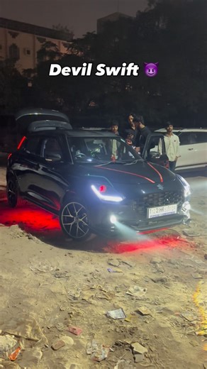 Priyanshu Kumar on Instagram: "Swift Modified ❌Devil Swift 😱 .. Call:Dm:-7011640487 .. …. Swift Base To top modification Swift Modification With Devil Look Swift Lxi to zxi Convertion Swift Luxury Interior With ambient Light #swiftlovers❤️ #swiftmodified #viralreels #carconcept #devillook Kaisa Laga Devil Modification Look⬇️"