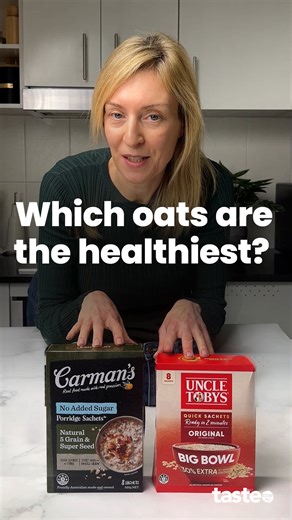 Second place on our list of foods Aussies should be eating more of? Oats! But with so many versions out there, which are actually the healthiest? Rolled, quick, toasted or flavoured but not all oats are created equal. We asked dietitian @dailyservenutrition to break it down. If you’d like more info, Google ‘Taste Dietitian reveals some oats better than others’. And if you’re looking for more healthy recipes, check out taste.com.au/healthy100 #healthyeating #dietitian #dietitiantips #rolledoats |