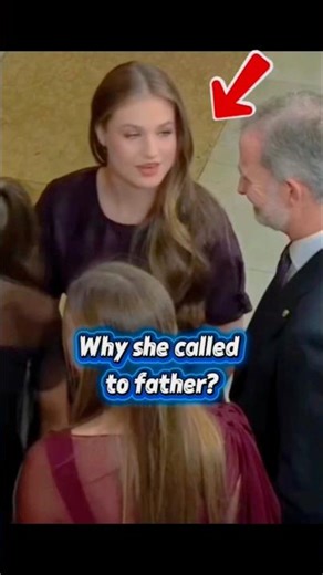 Princess Leonor Looks at Camera & Calls King Felipe VI | Infanta Sofía Royal Moment 👑 #shorts