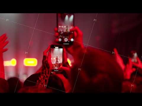 Concert Crowd Filming Live Performance with Smartphones