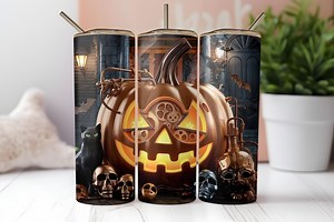 Steampunk Pumpkin Tumbler Wrap | Halloween PNG (digital Download) - Etsy