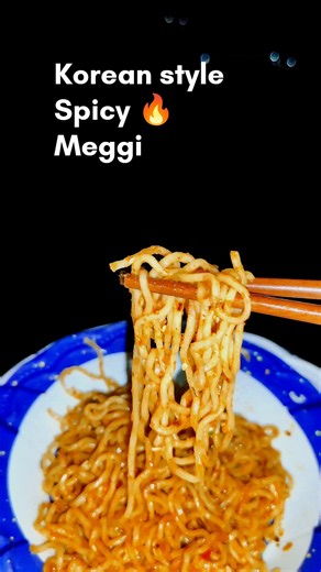 Korean Spicy 🔥 meggi.| Korean meggi recipe | how to make Korean noodles #koreannoodles #shorts