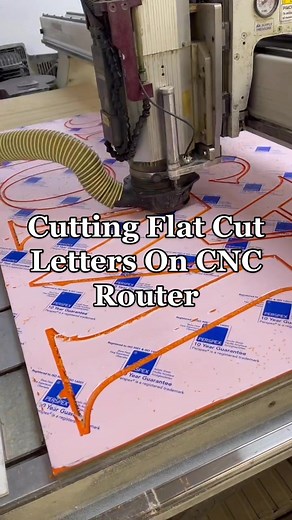 Flat Cut Letters on CNC Router