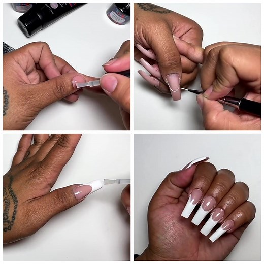 197K views · 1.2K reactions | A beginner friendly and cheap French manicure using polygel  | MetDaan Nails | Facebook