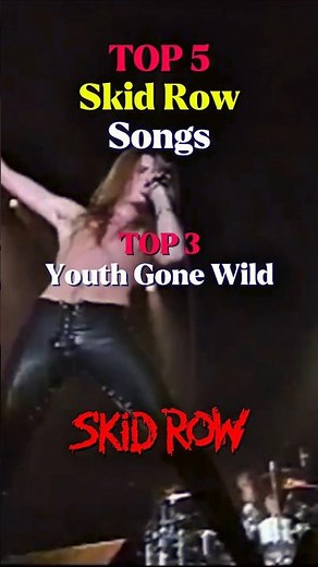🖤 Top 5 Skid Row Songs 🤘 #skidrow #heavymetal #80smusic