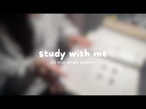 study with me - 20 minute study session