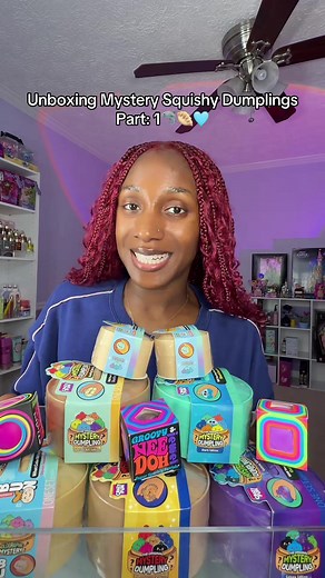 I can’t believe I got a rare squishy mystery dumpling on my first unboxing🩵🩵 #fivebelow #dumplingunboxing #squishytoy #mysterydumpling #needoh