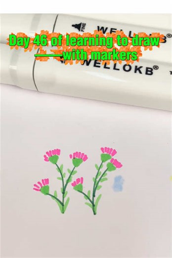 46 days | l like drawing #coloring #markers #art #drawing #fyp