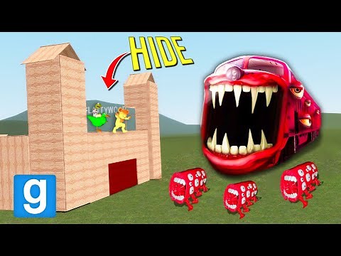 Can TRAIN EATER break into my FORT?! (Garry's Mod Sandbox)