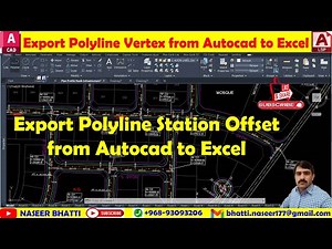 Export Polyline Vertex from Autocad to Excel | How to Export AutoCAD Polyline Coordinates to Excel