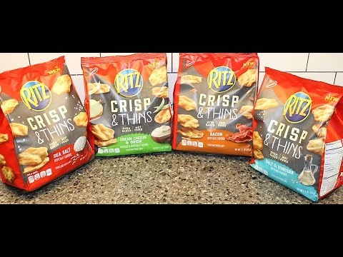Ritz Crisp & Thins: Sea Salt, Cream Cheese & Onion, Bacon and Salt & Vinegar Review
