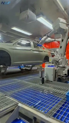 #ABB robots are used in the automotive automation industry to apply sealant.