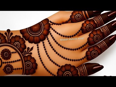 Simple Back Hand Mehn Design 226 ll Easy Arabic Flowel Mehndi