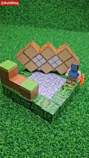 STONE, WOOD & DIRT MINI HOUSE #minecraft #shorts