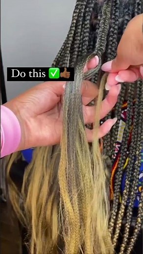 How to extend braids length perfectly #100 #hairstyles #boxbraids #longbraids #shorts #youtubeshorts