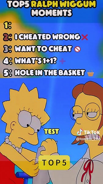 Ralph's funny moments#top5 #simpsons #thesimpsons #fyp | the simpson funny moments