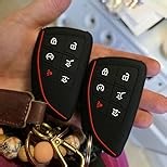 TANDRIVE Key Fob Cover for 2026 2025-2021 Chevy Tahoe Suburban GMC Yukon, 6 Button, Silicone, 2-Pack, Black