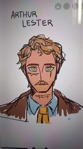 #Malevolent my interpretation of Arthur Lester and John Doe . . . Arthur Lester is so me guys (we're both aroace). I just finished listening to Malevolent so I picked up where I left off in Magnus Archives. I actually was listening to TMA while drawing this. currently at