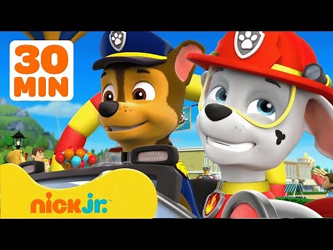 Patrulha Canina | corridas até a linha de chegada e desafios incríveis! 🏆🏁 | 30 min | Nick Jr.