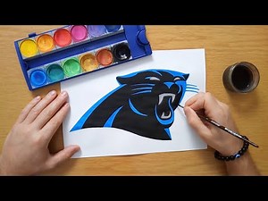 How to draw the Carolina Panthers logo - NFL