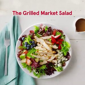 It isn’t one ingredient that makes the new recipe for the Grilled Market Salad great, it’s having allllllll the fresh ingredients in one single bite. | Chick-fil-A