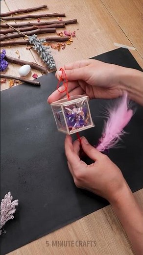 Easy Handmade Car Charm Using Dried Flowers 🌸✨