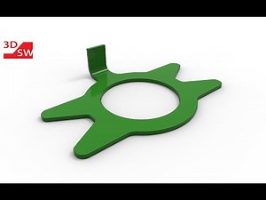 How to make a locking tab washer in SolidWorks