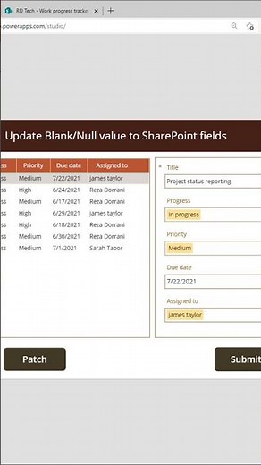 Power Apps Patch Null Value to SharePoint columns #Shorts
