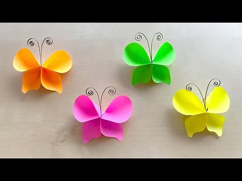How to make a Butterfly using Origami paper 🦋