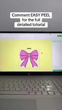 Make an easy peel sticker with Cricut step by step instructions #cricut #cricuttutorials