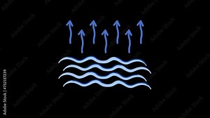 water evaporates animation with looping , 4k resolution, and Alpha Channel