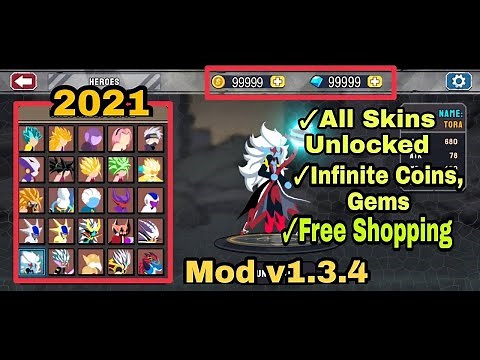 Stickman Warriors- Super Dragon Shadow Fight mod apk || v1.3.4||All Skins Unlocked Mega mod..!