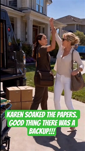 Karen soaked papers.Good thing there was a backup#vairalvideo #shewasready #mrswomax #instantkarma