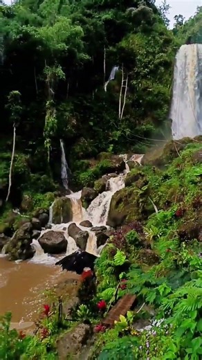 The Most Beautiful Waterfall View – Powerful Flow #nature #shorts #waterfall #mountains #beautiful