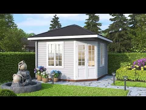 Palmako Melanie 9x9 Corner Log Cabin Assembly