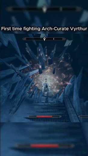 First time fighting Arch Curate Vythur #skyrim #dragonborn #gaming #tuff #retrogaming #epic