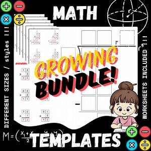 MATH templates GROWING Bundle!!! ( Multiplication & Division )
