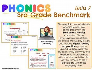 Benchmark Phonics 3rd Grade Unit 7 Animated Google Slides Lesson Presentations