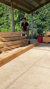 Monster brace - test fitting a scarf joint on an 8x8 ridge beam #timberframe #timberframing #woodworking #woodwork #carpentry #carpentryskills | Appalachian Wood Homestead