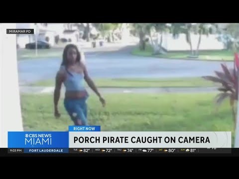 Caught on video: "Porch pirate" sought by Miramar police