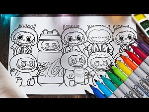 LABUBU New Coloring Pages / How to Color New Popular Labubu Monsters