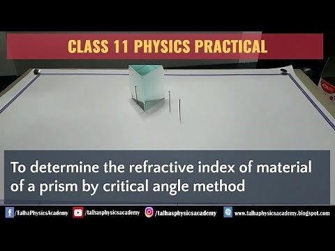Refractive Index of Glass Prism - XI Physics Practical - Talha's Physics Academy